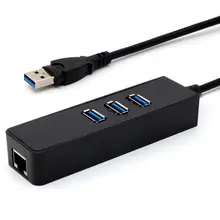 BLEL Горячая 3 порта USB 3,0 Gigabit Ethernet Lan RJ45 сетевой адаптер концентратор до 1000 Мбит/с ПК
