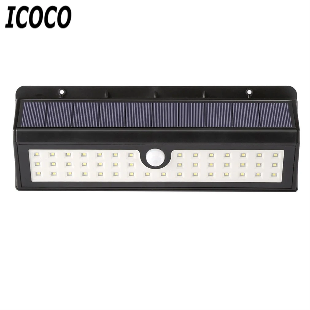 

ICOCO Solar 44 LED Human Body Induction Motion Sensor Wall Lamp Outdoor Garden light Waterproof Light Energy Saving 4400mAh