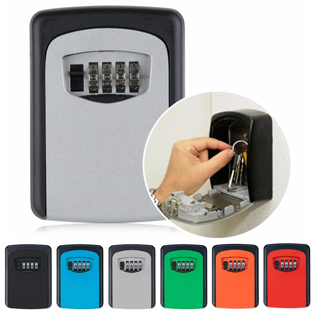 Us 15 99 30 Off Wall Mount Key Storage Box Organizer Security Keyed Door Lock With 4 Digit Combination Password Zinc Alloy Secret Safe In Locks From