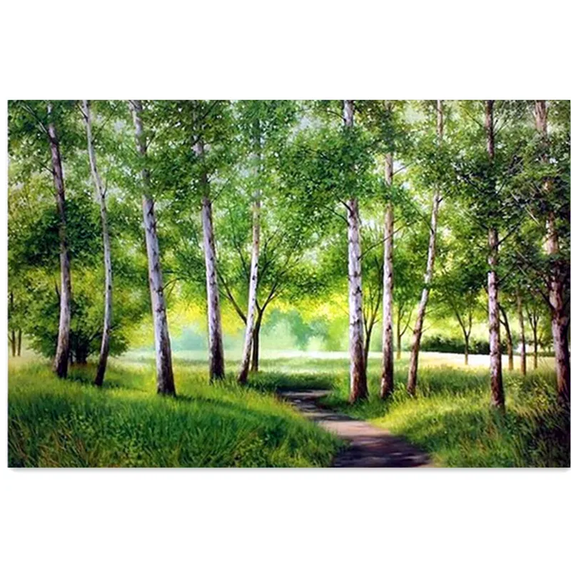DIY 5D Diamond Embroidery Cross Stitch Nature Wood Square Full Drill Mosaic Picture Pasted Needlework Decoration Home | Дом и сад