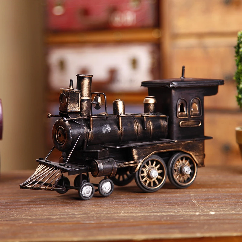 

Antique Imitation Collection Decorative Model 1947 Steam Train Engine Diecast Locomotive Home Decor Birthday Christmas Gifts