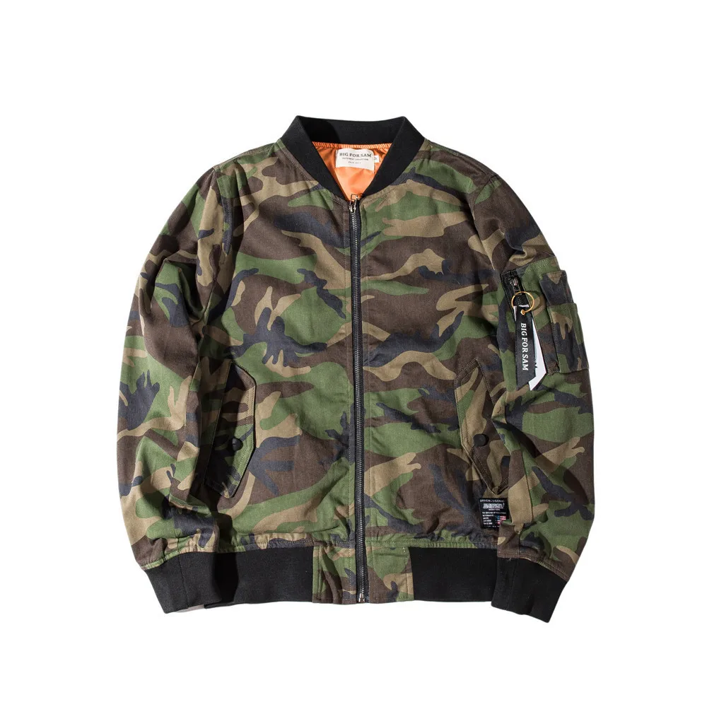 Camouflage Pilot Flight Military Bomber Jacket for Men