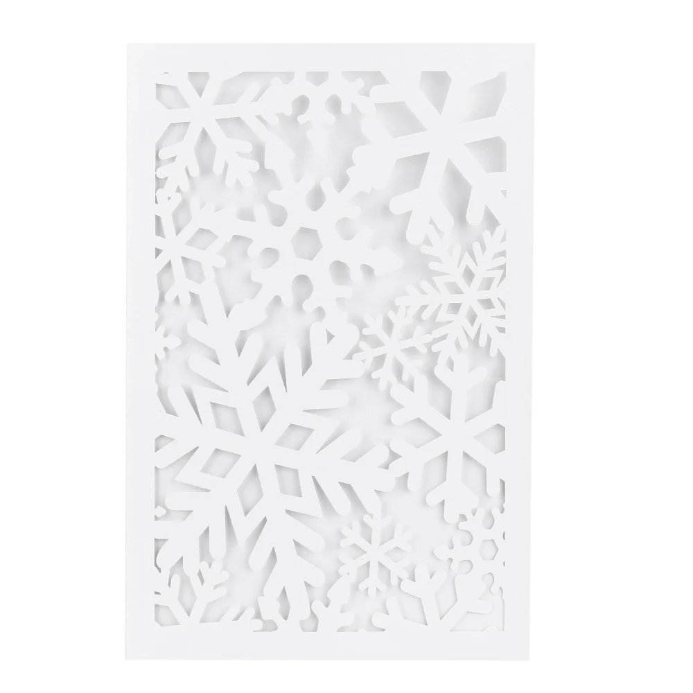  40 PCS Romantic Carved Snowflake Pattern Wedding Cards Delicate Hollow Out Invitation Cards for Par - 32761036423
