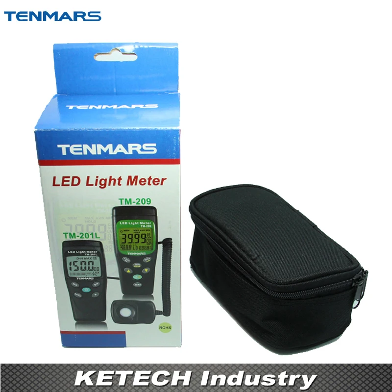 Цифровой светильник измеритель уровня 200000 люкс измерительный Белый светодиодный Люксметр TENMARS TM201L