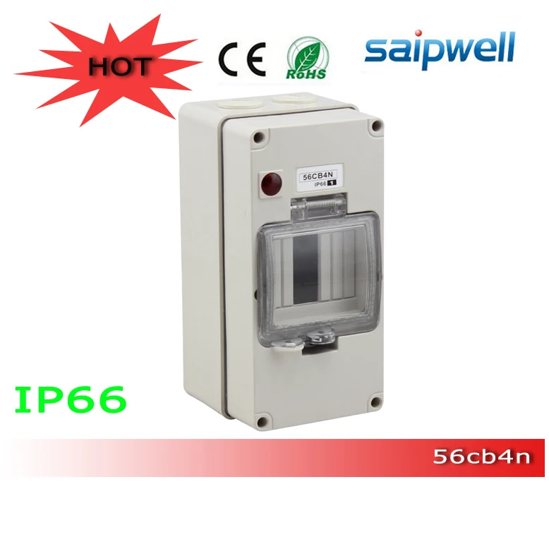 Saip high quality ip66 4 ways electric power distribution box with CE