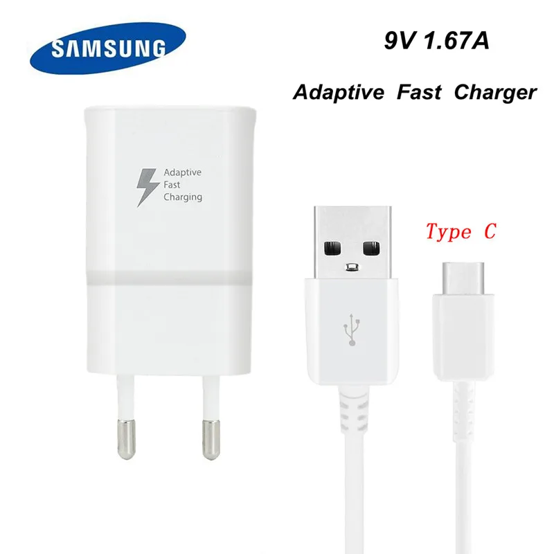 

Original Samsung QC 3.0 USB Fast Charger Type C Cable 9V1.67A Quick Chagring For Galaxy A70 A60 A50 A9S S10 S9 S8 Plus Note 8 9