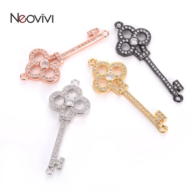 Neovivi Cross Beads for Jewelry Making Micro Pave White Zircon Bead Shiny  Charms fit Women Men Handmade Bracelets Necklaces Gift - AliExpress