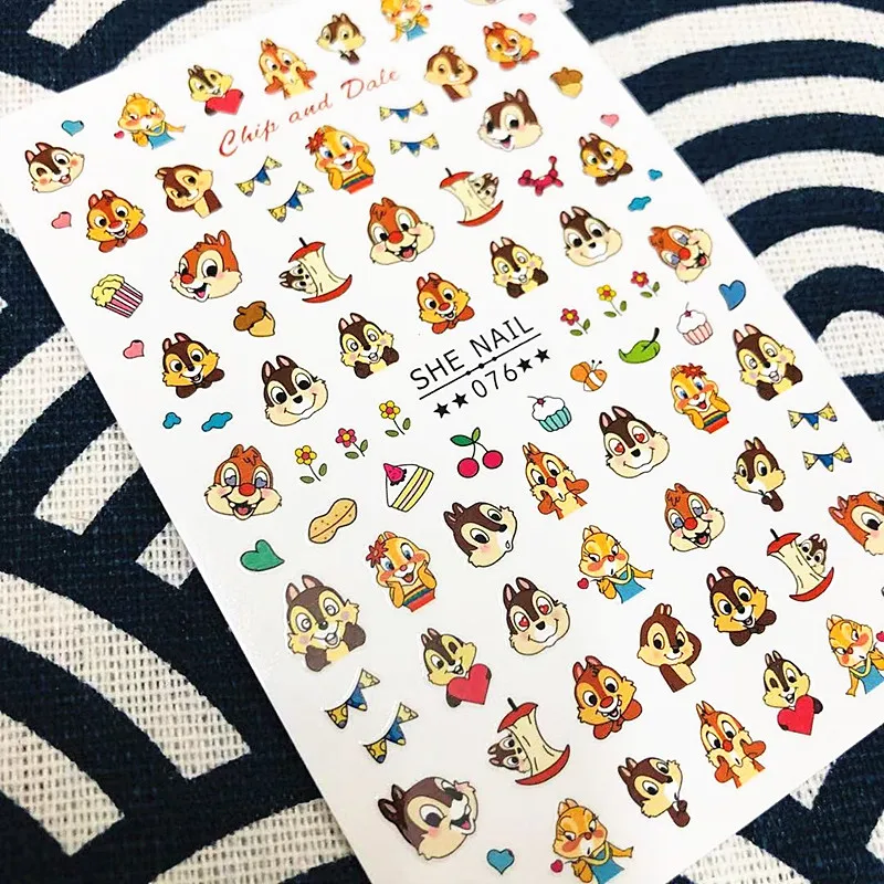 

series one piece cartoon-76 3d nail art stickers decal template diy nail tool decorations
