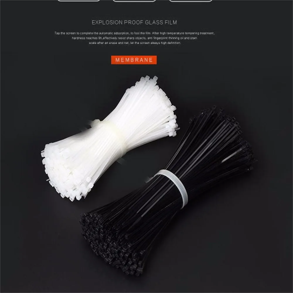 

Self-lock cable ties 4X200mm Nylon self locking cable tie 0.11''x7.9'' white or black color,500pcs/lot
