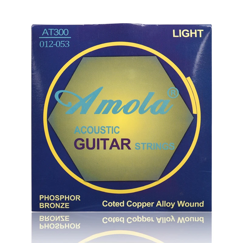

2sets AT300 Acoustic Guitar Strings set 012-053 Light PHOSPHOR BRONZE Coted Copper Alloy Acoustic Wound Guitar Strings