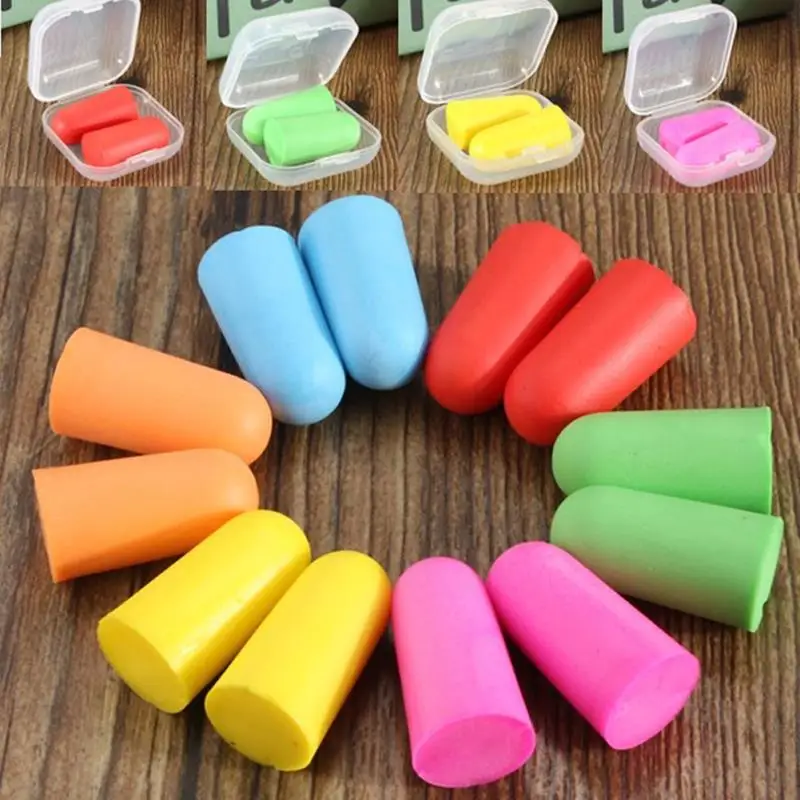 

Imixlot 1Pair Memory Foam Soft Earplugs Noise Reduction Sleeping Ear Plugs Protective Earmuffs New Fashion for Travel Supplies
