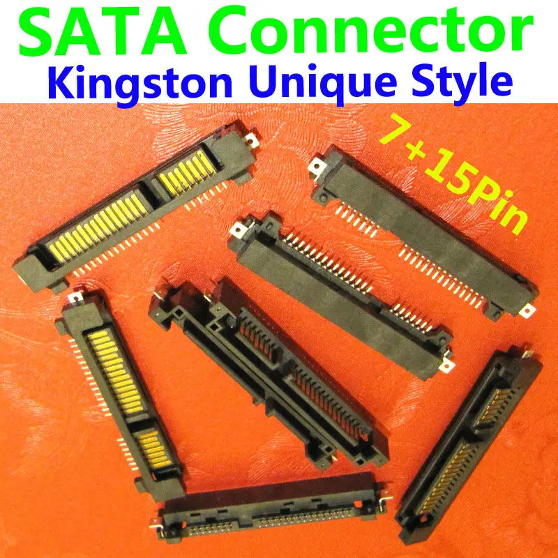 SATA Connector/Plug ,Offset type Male Half Pack style Adapter , SSD/HDD Connector, SMT,Locating