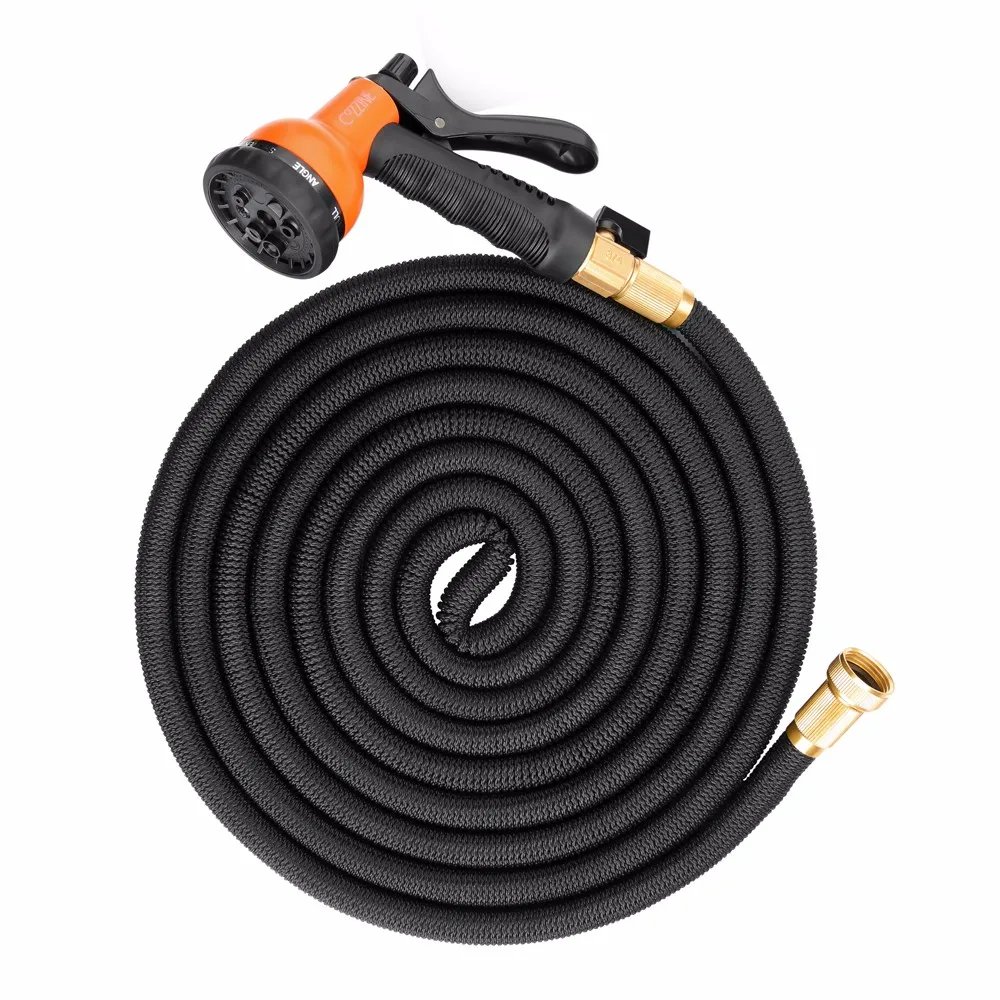 

5ft Expandable Garden Water Gun, Cozzine Expandable Water Hose with 8 Function Spray Nozzle
