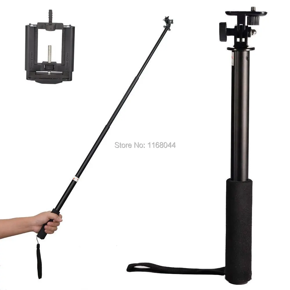 39" 3 Way Telescopic Monopod Pole Selfie Stick Pole With Holder Mount
