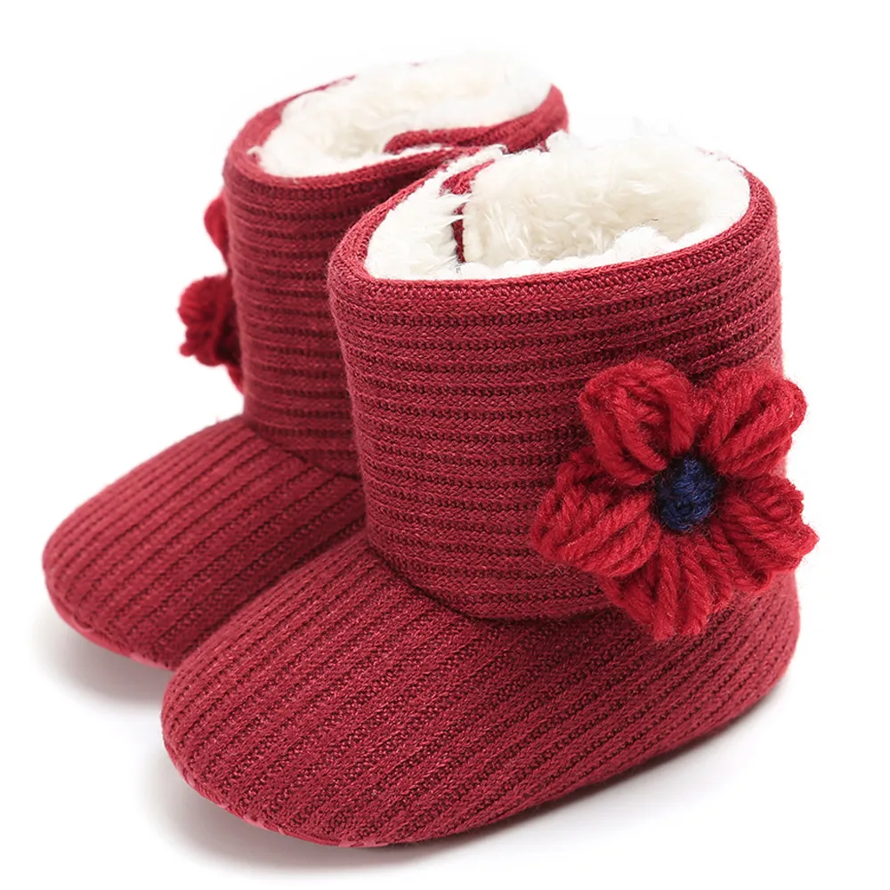 

Baby Crib Shoes Girl Winter Keep Warm Plush Soft Snow Boots Soft Crib Shoes sapato infantil zapatos de bebe C5