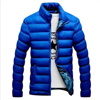 

New Men's Windbreakers Solid winter jacket men Casual Parkas Men Thermal Coats Slim Fit Thick Warm Men's Coat Brand Clothing