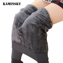 Kaminsky, теплые штаны, хорошее качество, кашемир, толстые брюки, женские, высокая эластичная талия, зимние, плюс бархат, плотные, женские леггинсы