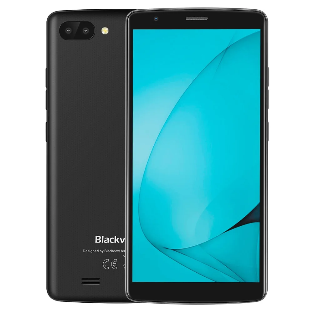 Мобильный телефон BLACKVIEW A20, экран 5,5 дюйма, 1 ГБ ОЗУ, 8 Гб ПЗУ, четырехъядерный процессор MTK6580M, Android GO, двойная камера заднего вида, смартфон 3000 мАч