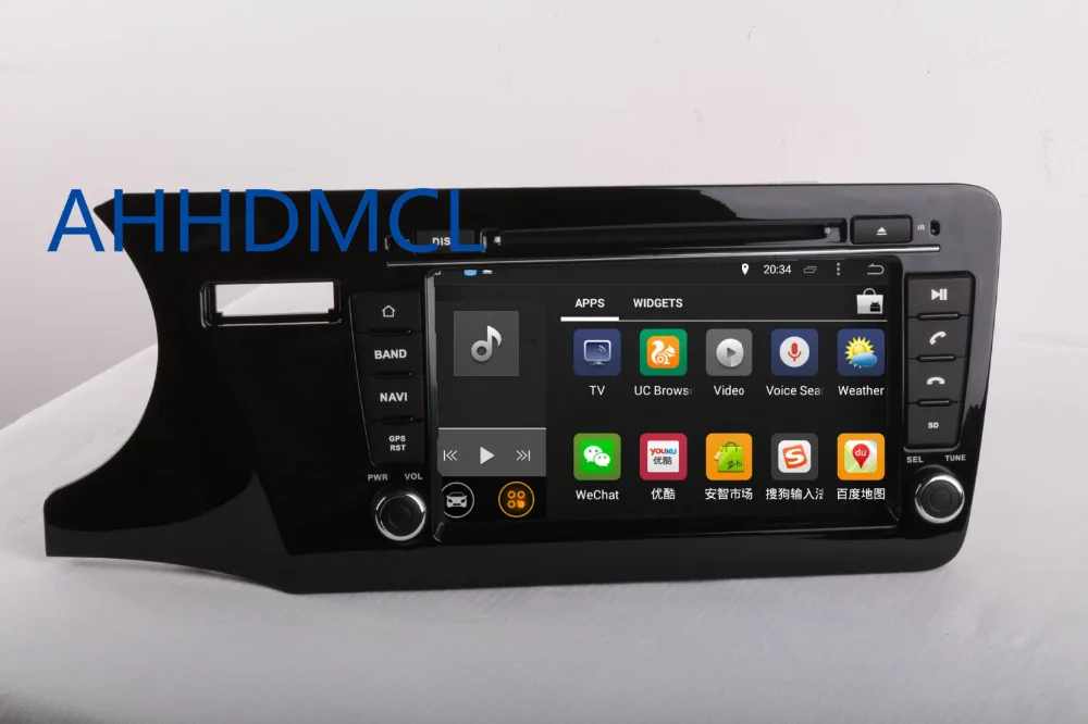 Perfect AHHDMCL Car Multimedia Player Stereo Radio Audio DVD Android 9.0 Navigation For City 2014 2015 2016 2017 Left Hand Drive 4