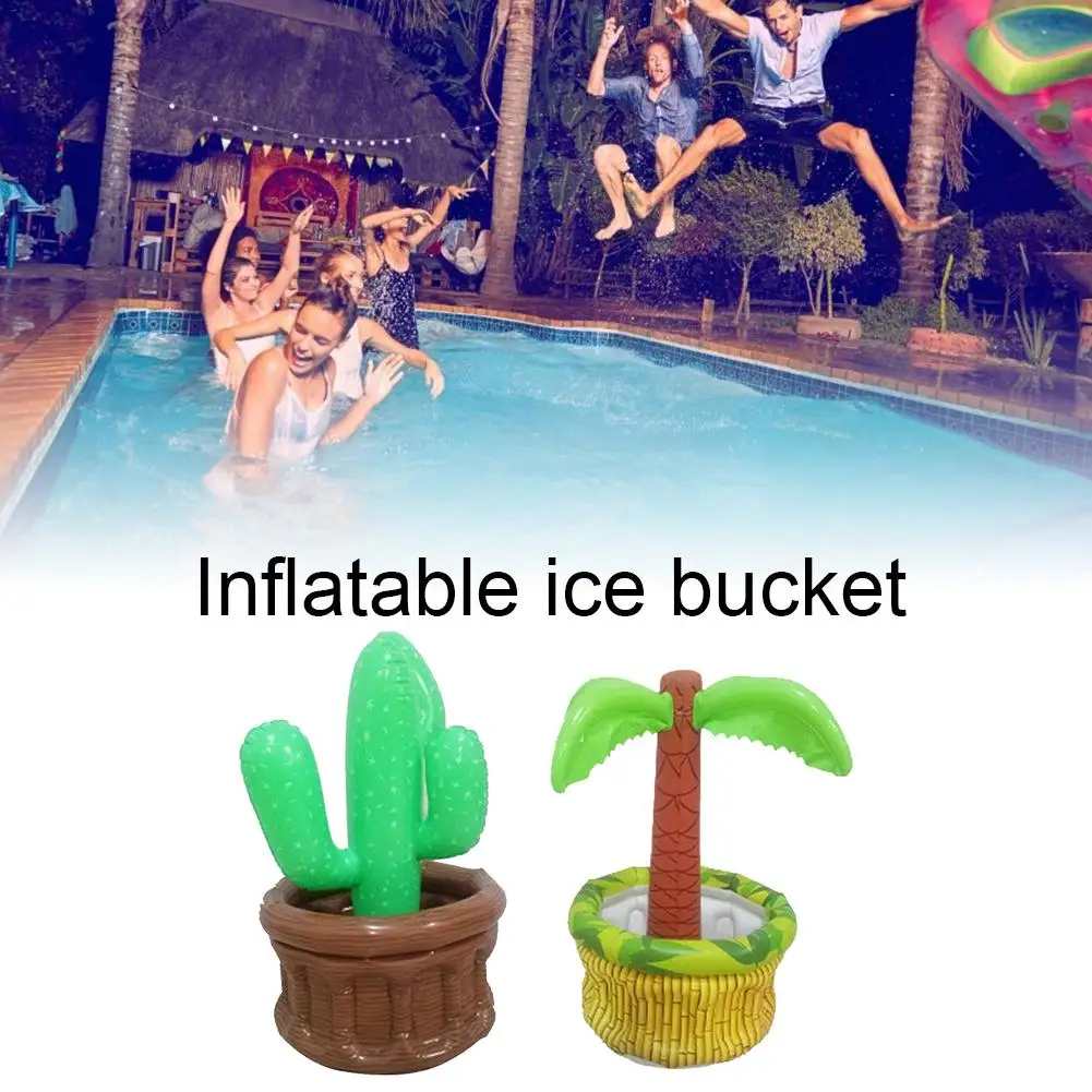 

Inflatable Ice Bucket Beverage Freezer Cactus Pool Party Decoration Cold Drink Storage Container Birthday Party Decoration