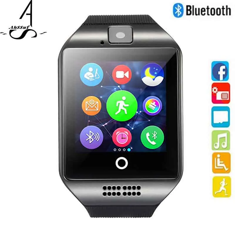 Ahssuf Smart Watch Hombre женщин сим карты вызова Twitter bluetooth музыку Камера часы спортивные