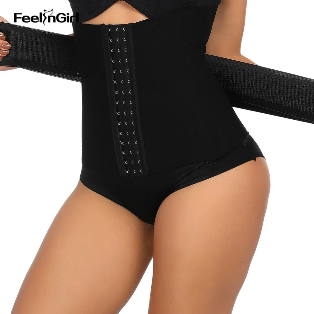 

FeelinGirl Waist Tranier 16 Steel Bones High Waist Bodyshaper Girdle Workout Slimming Belt Fitness Waist Cincher Shapewear Strap