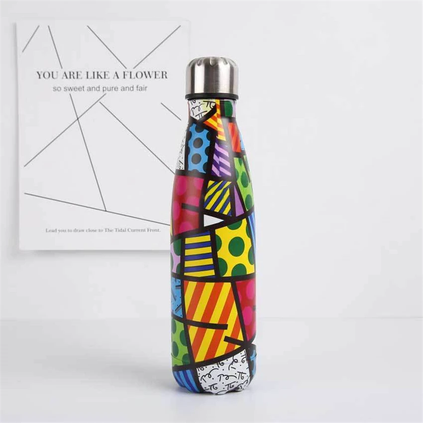 500ml Double-Wall Insulated Vacuum Flask Stainless Steel Water Bottle BPA Free Thermos for Sport Water Bottles