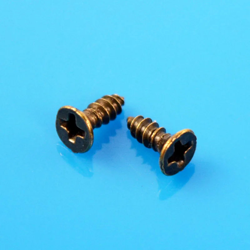 

500Pcs Antique Flat Round Head Plus Self Tapping Screws Philips Cross Finding
