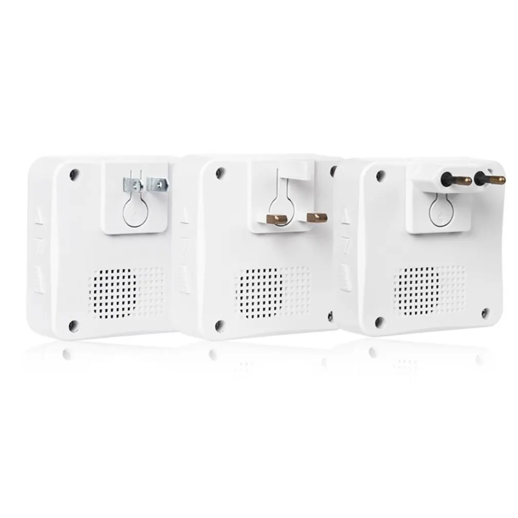 Waterproof Solar Powered Wireless Doorbell Alert System 300M Range 52 Chimes Electric Doorbell with LED Light