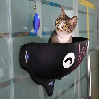 

Fish Shape Warm Bed with Suction Cups For Pet Cat Sucker Hammock Window Mounted Bed for Car Cat Rest Pet Travel Products