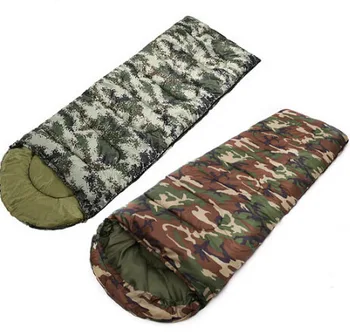 

220*75CM Camouflage Single Sleep Bag Military Fans Envelope Sleeping Bag Outdoor Camping Sleeping Bag