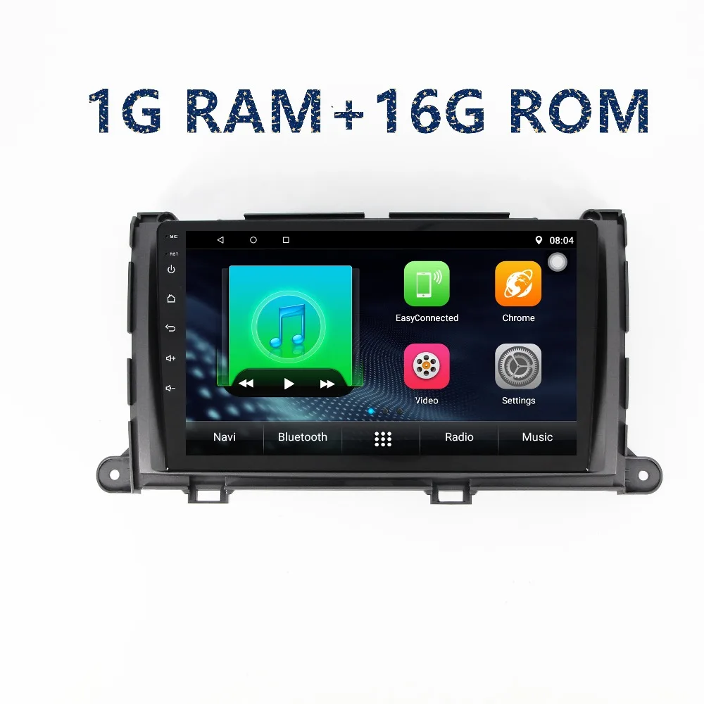 Sale Quad core android Car Radio GPS Navigation Multimedia  Player for Toyota Sienna 2010-2014 with Audio Video Stereo FM WIFI BT 2