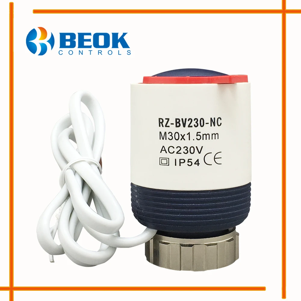 

BEOK 230V Normally Closed Electric Thermal Actuator Radiator for Manifold Underfloor Heating NC Radiator Actuator Valve