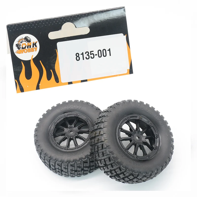 

FATJAY 2 шт./лот DHK 8135-001 шины в комплекте (черные диски) для всех 1/10 масштабных автомобилей