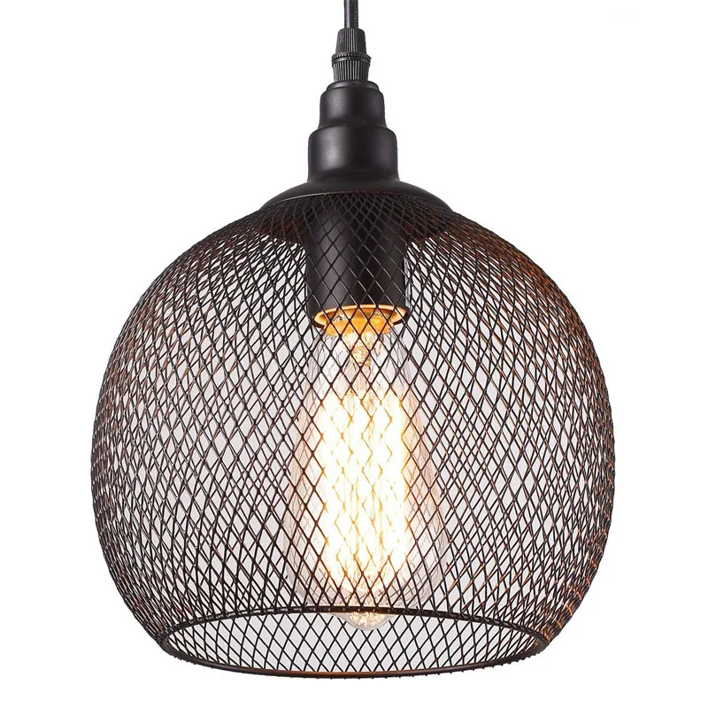 Us 32 99 Wire Mesh Ceiling Light Use E26 E27 Bulb In Pendant Lights From Lights Lighting On Aliexpress