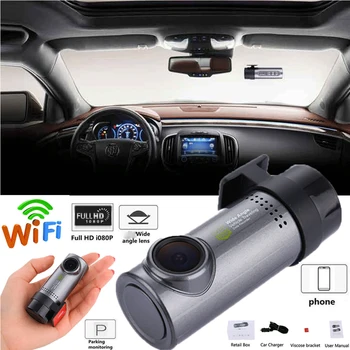 

Mini WIFI No Screen Dash Cam HD 1080P Car DVR Camera Video Recorder 140° Angle G-sensor