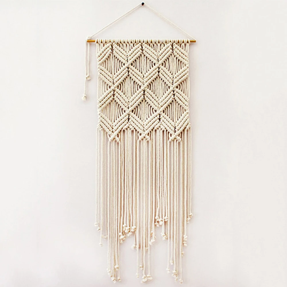 Macrame wall hanging Bohemian Nordic wind pure hand woven tapestries