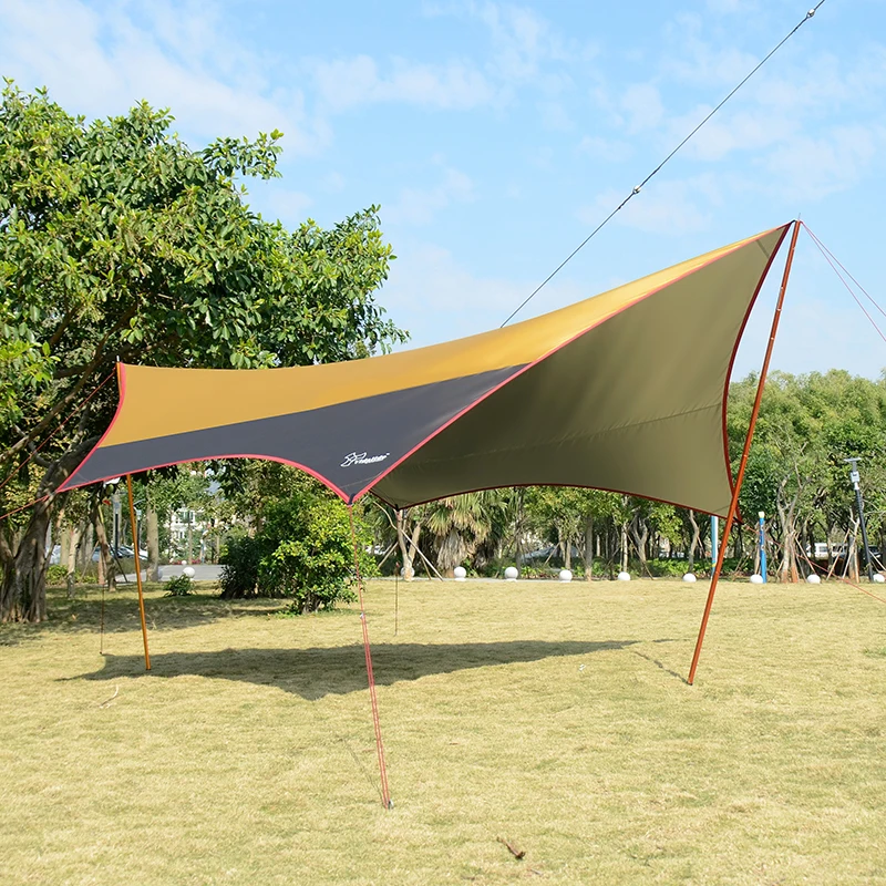 novo design prata revestido lona gazebo sun sombra tenda toldo