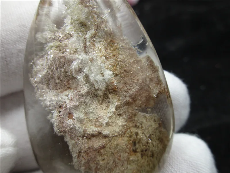 Натуральный белый Phantom Quartz капли воды камень призрак минерал сад кристалл Chorite