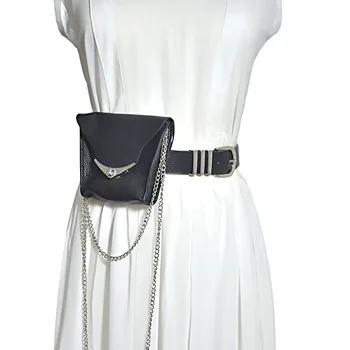 

Punk Wind Lady's Bag Belt Wholesale With Metal Chain Decorative Three-dimensional Bag Belt