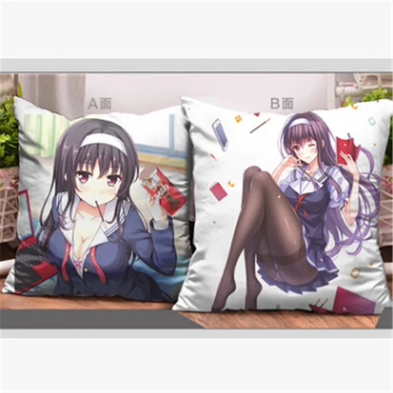 Decorative pillows 43x43CM Japanese anime cartoon pillow Sexy Girl Anime cushion Solf Square Two