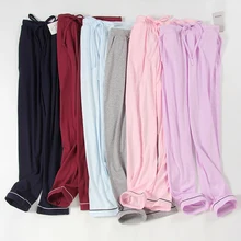 Весна и Осень любителей пижама и брюки из хлопка Тонкий Повседневные штаны, брюки трикотажные гостиная Штаны плюс размер пижамы Штаны женский