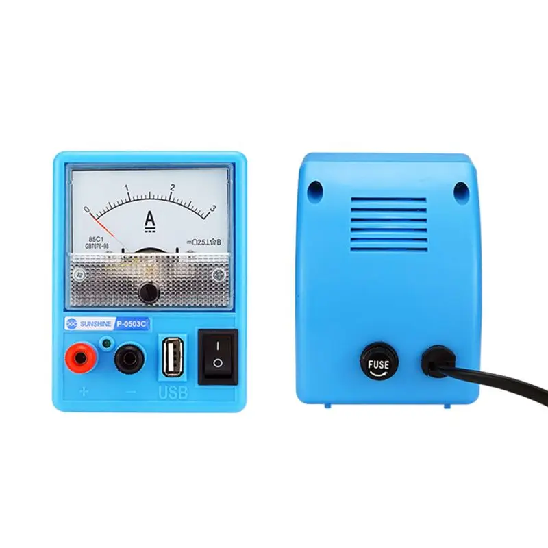 110 V-240 V DC Блок питания Амперметр для ремонта мобильных телефонов инструменты 5V 3A Амперметр заряда батареи короткого замыкания защиты