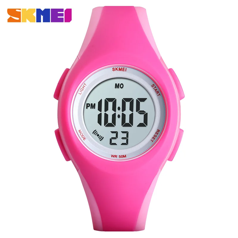 SKMEI Brand Kids Watches Sports Style Wristwatch Fashion Children Digital Watches Waterproof Outdoor Sport Watches for Boy Girls - Цвет: pink