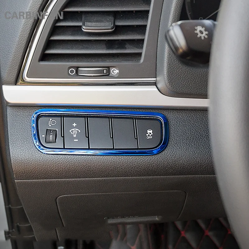 

Central control switch decorative frame Headlight switch sequins cover trim For Hyundai Elantra Avante 2016 2017 2018 C1245