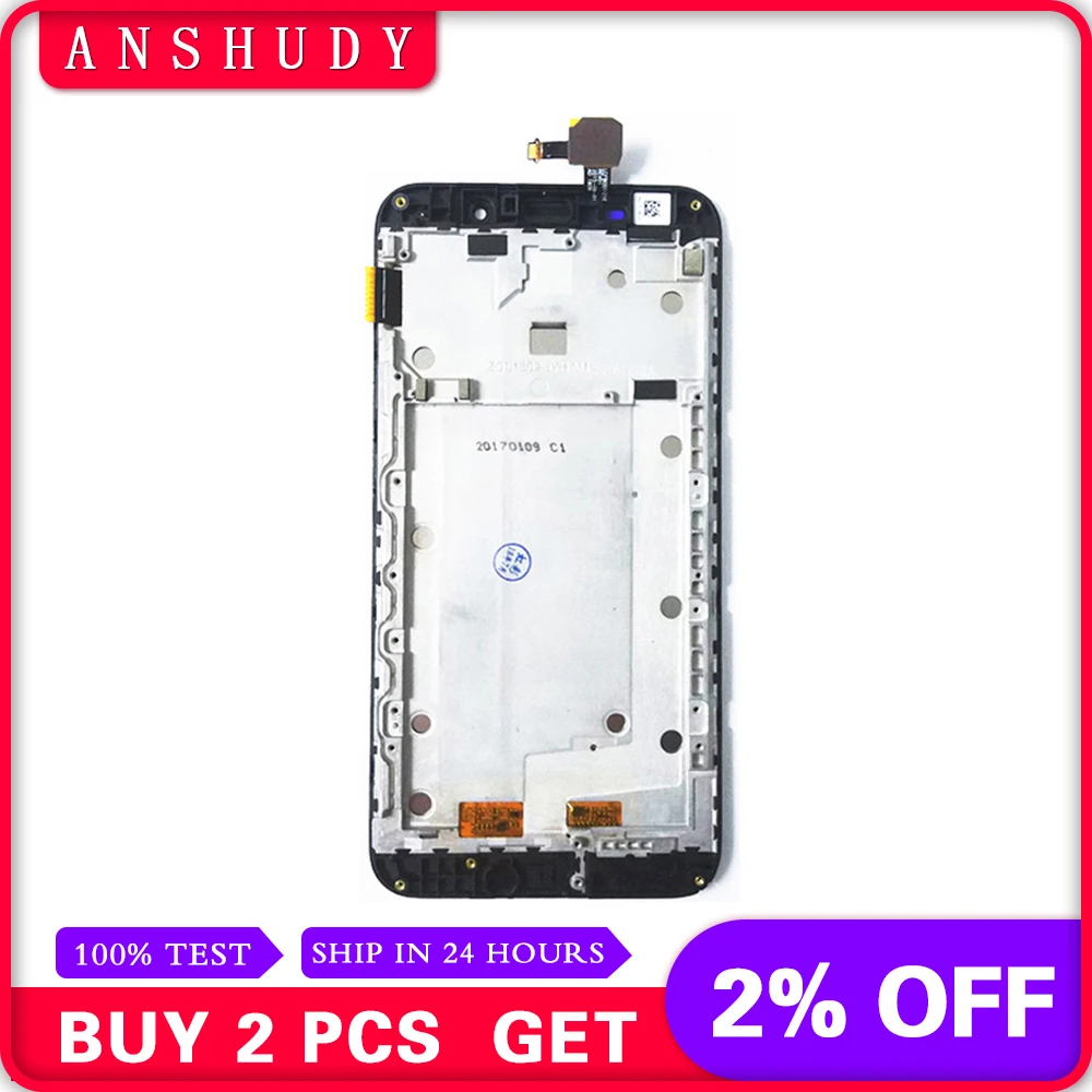 

LCD Display Panel Screen + Touch Screen Digitizer Sensor Assembly With Frame For ASUS Zenfone MAX ZC550KL Z010D