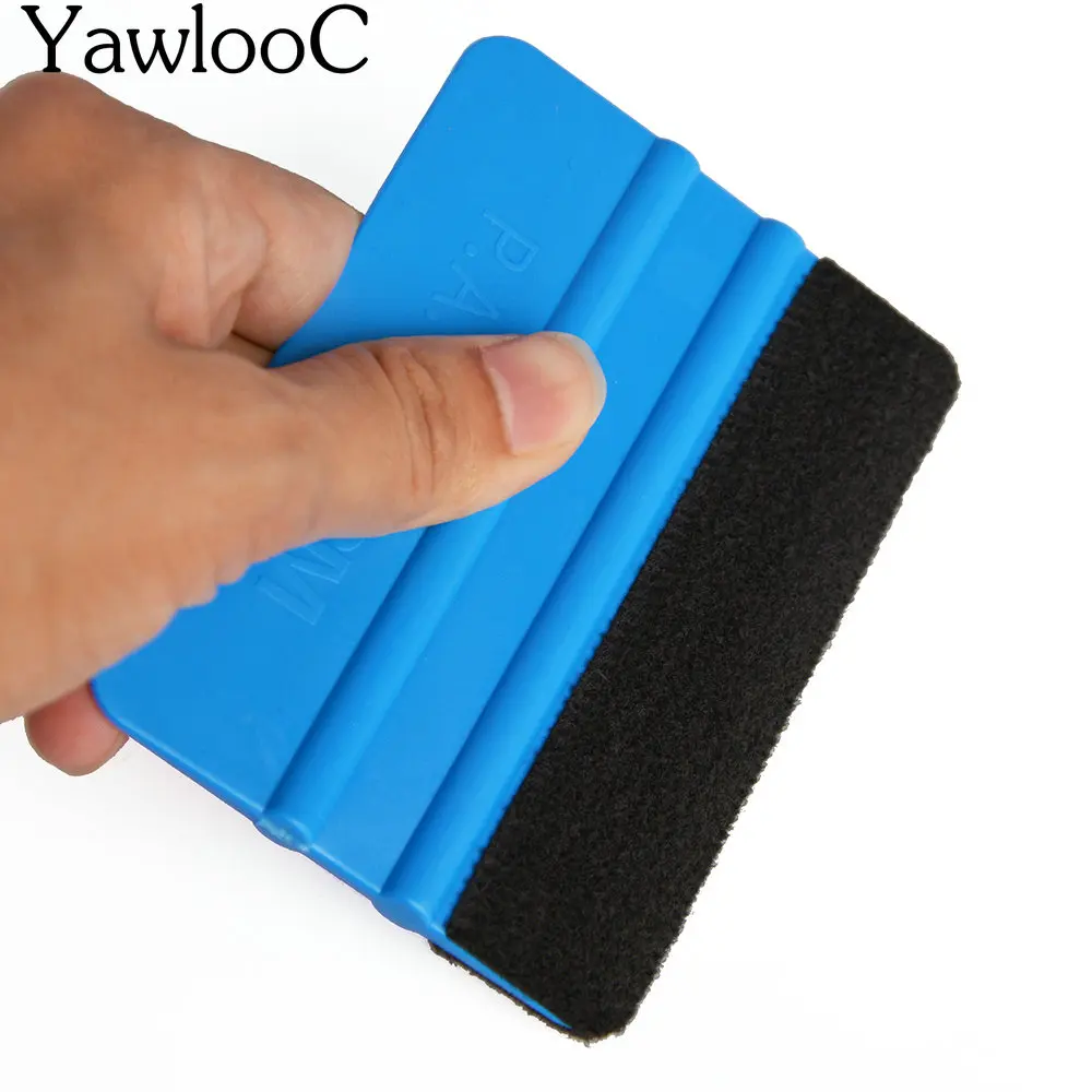 

1PCS Car Vinyl Film wrapping tools Blue Scraper squeegee with felt edge size 10cm*7cm Car Styling Stickers Accessories