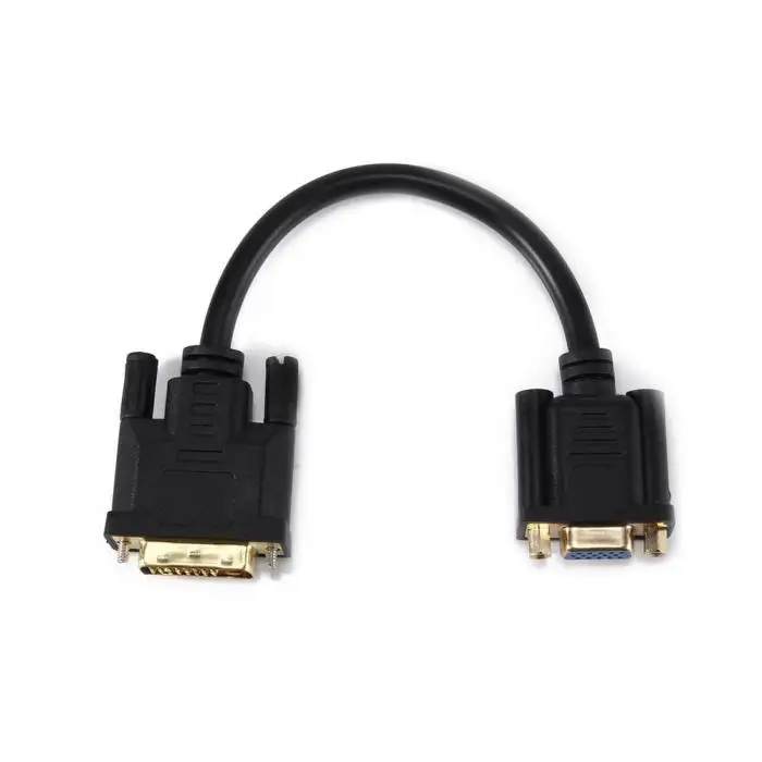 Высококачественный 0,2 м DVI мужской VGA Женский адаптер кабель от ноутбука PC хост видеокарта для монитора дисплея