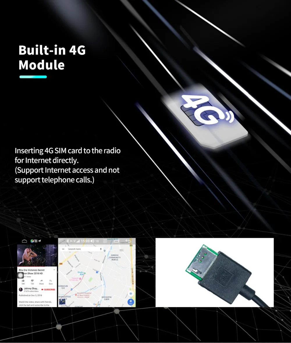 Best JOYING Android 8.1 4GB+64GB Octa Core support 4G stereo one din car radio player Voice Command IPS FOR Toyota RAV4 2007-2011 HD 14
