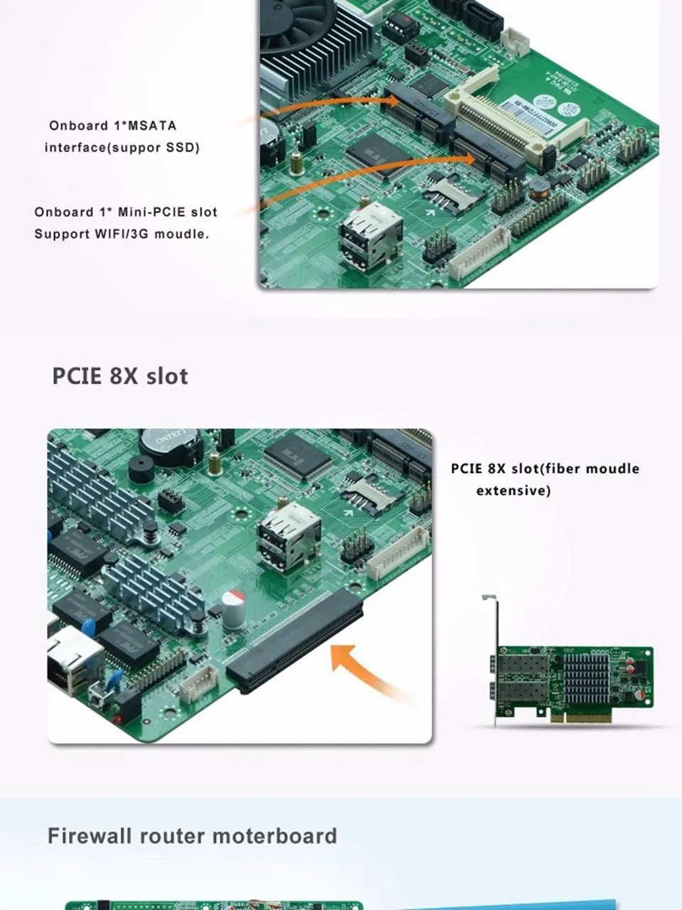 Материнская плата брандмауэра N70SL поддерживает Двухъядерный процессор Intel 1037U/1,80 ГГц с 6* USB/2* COM для 6 LAN
